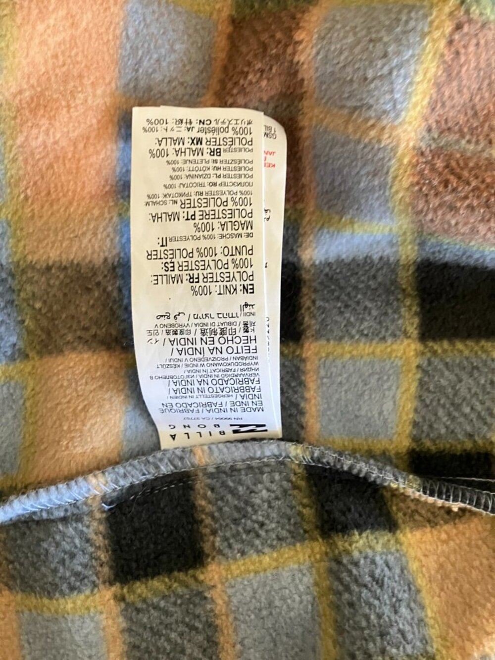 Billabong Adventure Division Fleece Flannel Shacket Women's Medium Plaid - Picture 9 of 11